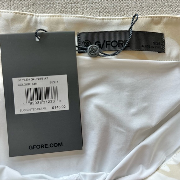 G/FORE White and Cream Floral Mini Skirt - Picture 6 of 8